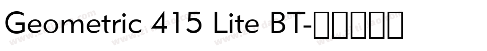 Geometric 415 Lite BT字体转换